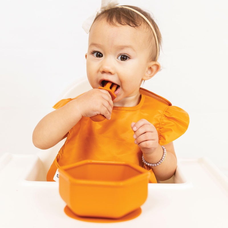 Tiny Twinkle Silicone Suction Bowl with Lid for Baby and Toddler - 100% Silicone - BPA Free - Microwave Safe - Suction Bowls for Baby, Snack Containers for Toddlers (Cinnamon) - Image 2