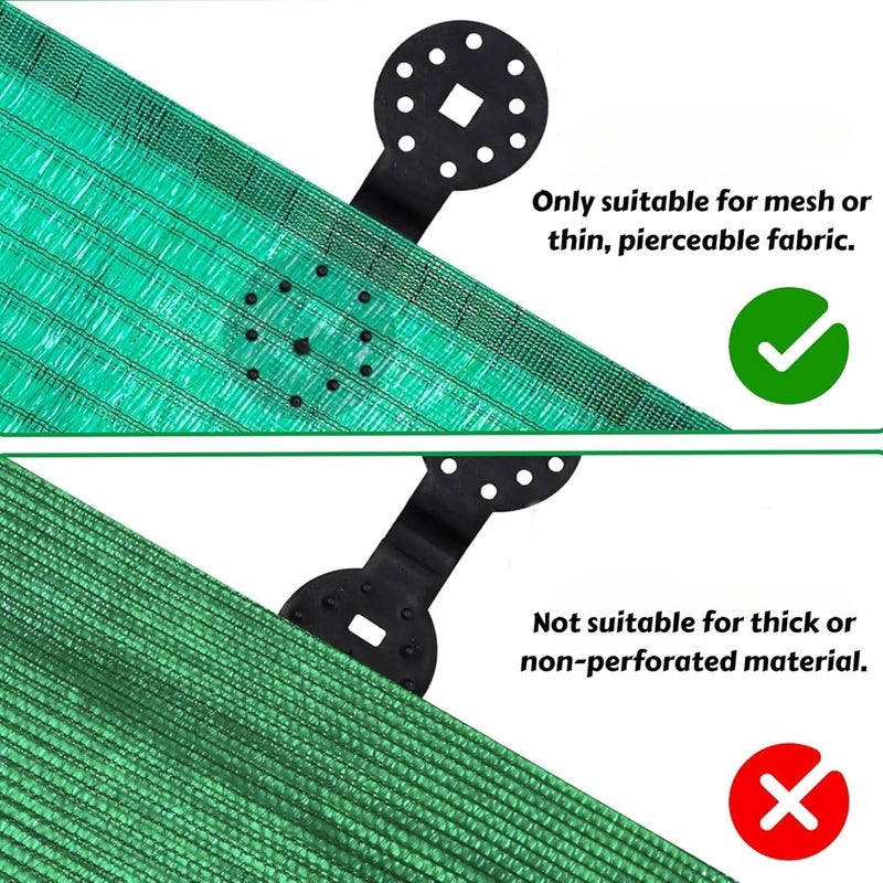 50 special fixing clips for sunshade net Black - Image 3