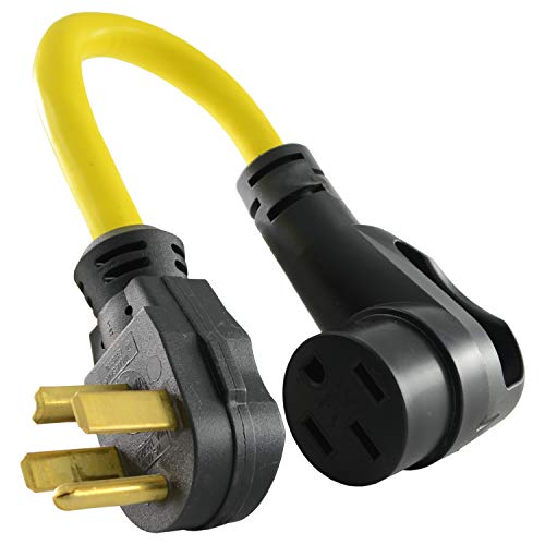 Conntek EV1430T NEMA 14-30P to NEMA 14-50R Pigtail Adapter Compatible with RV and Tesla Use - Image 1