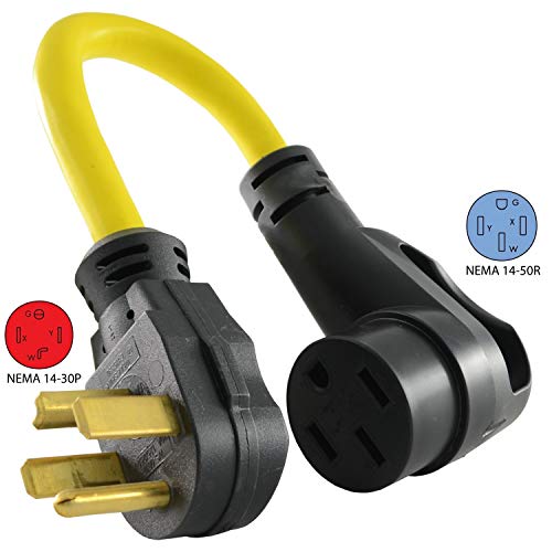 Conntek EV1430T NEMA 14-30P to NEMA 14-50R Pigtail Adapter Compatible with RV and Tesla Use - Image 4