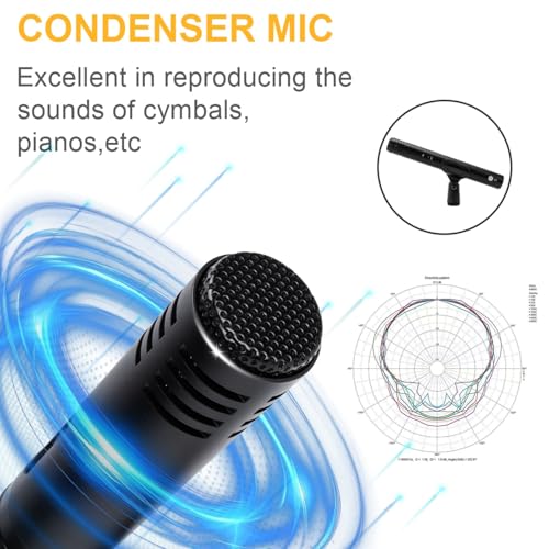 W IN-MIX G7 Professional 7-Piece Drum Microphone Kit – All-Metal Construction with XLR Outputs, Dynamic Mics for Kick, Snare, Toms & Condenser Overheads for Studio Recording & Live Performance - Image 3