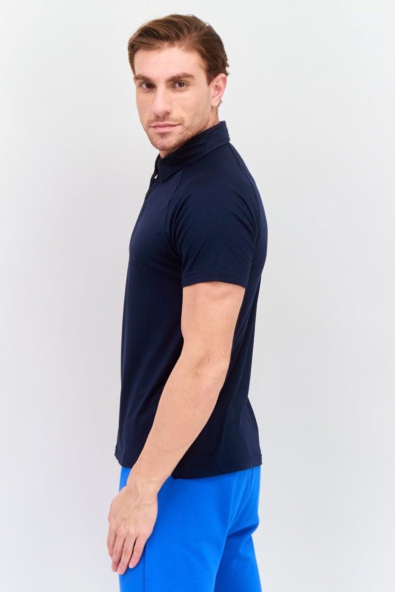 Legend قمصان بولو رياضية للرجال بأكمام قصيرة، لون كحلي داكن - Image 3