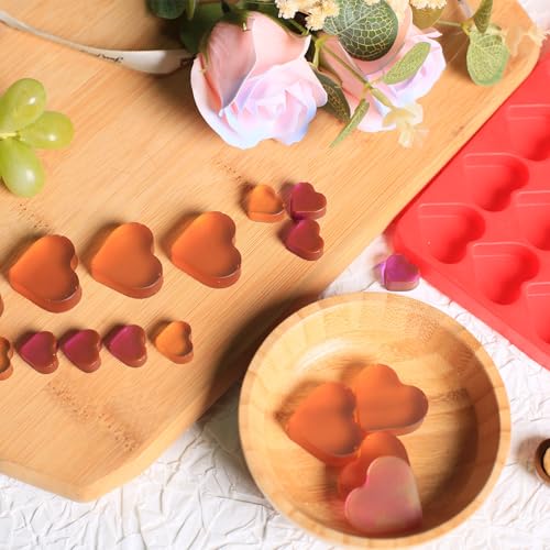 Amyandone Heart Silicone Molds, 63 Large Heart Chocolate Mold for Baking Candy Gummy Jelly, Lovely Hearts Shaped Chocolate Candy Molds for Birthday & Valentine's Day Gifts for Women Men Lovers - Image 5