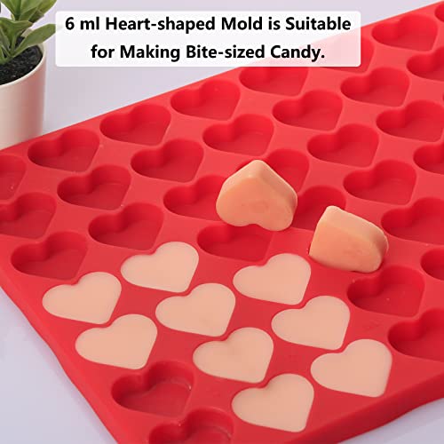 Amyandone Heart Silicone Molds, 63 Large Heart Chocolate Mold for Baking Candy Gummy Jelly, Lovely Hearts Shaped Chocolate Candy Molds for Birthday & Valentine's Day Gifts for Women Men Lovers - Image 4