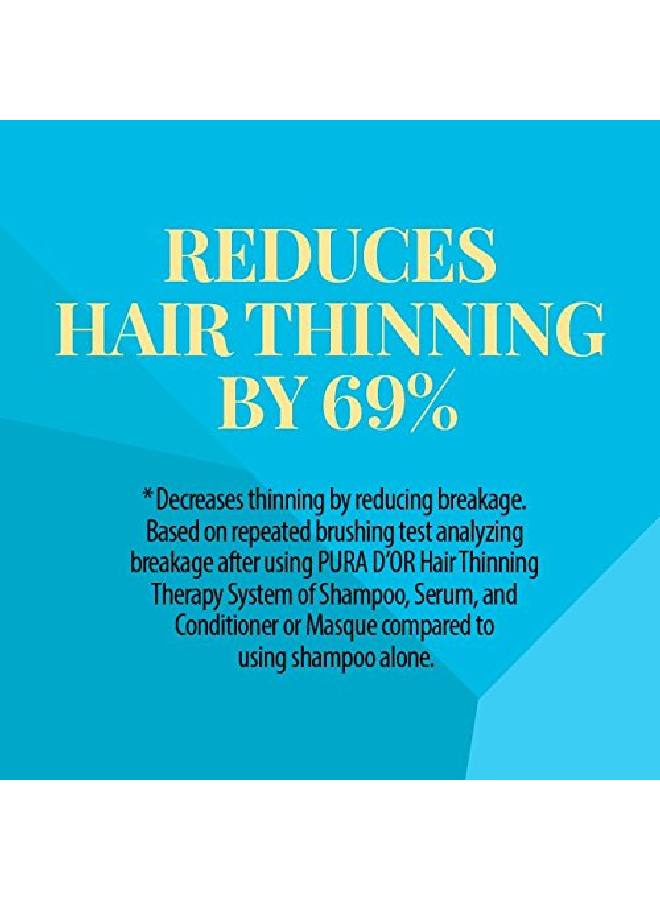 Pura d'or Hair Thinning Therapy 3Piece Set Shampoo Conditioner & Masque For Best Results Infused With Argan Oil Biotin & Natural Ingredients All Hair Types Men & Women (Packaging May Vary)  - Image 4