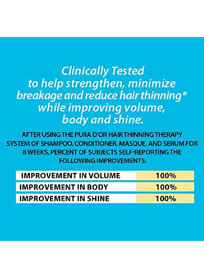 Pura d'or Hair Thinning Therapy 3Piece Set Shampoo Conditioner & Masque For Best Results Infused With Argan Oil Biotin & Natural Ingredients All Hair Types Men & Women (Packaging May Vary)  - Image 3
