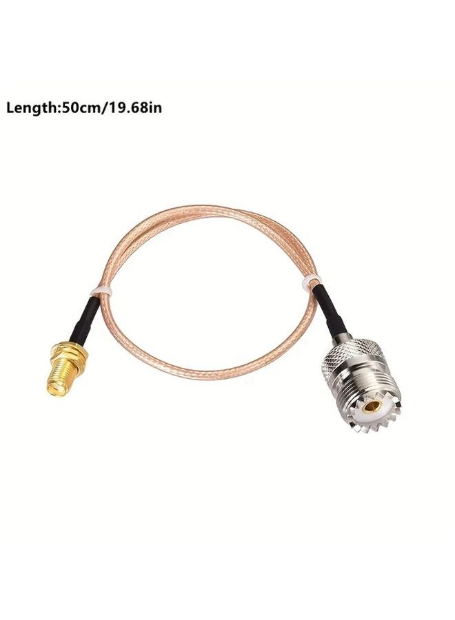 SMA Male To UHF Female Antenna Cable Connector 50cm 19 7in Length - Image 1
