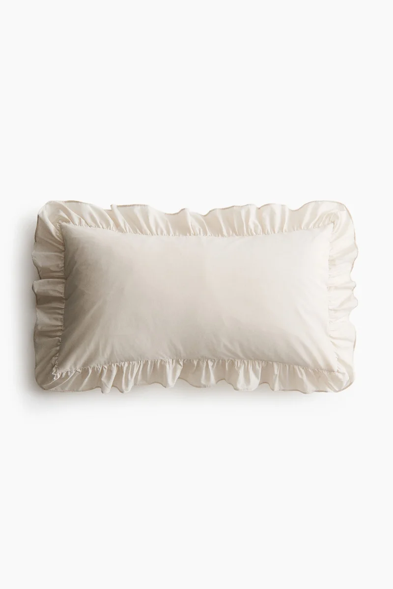 H&M Frill-trimmed cotton pillowcase