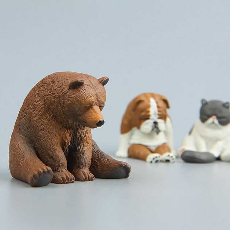 Sleeping Animal Fridge Magnets Set of 4, Zoo Series - Image 2