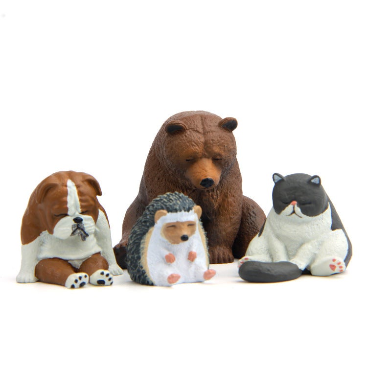 Sleeping Animal Fridge Magnets Set of 4, Zoo Series - Image 4