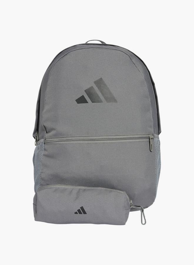 Adidas Logo Print School Backpack With Zip Closure And Pencil Pouch - Image 1