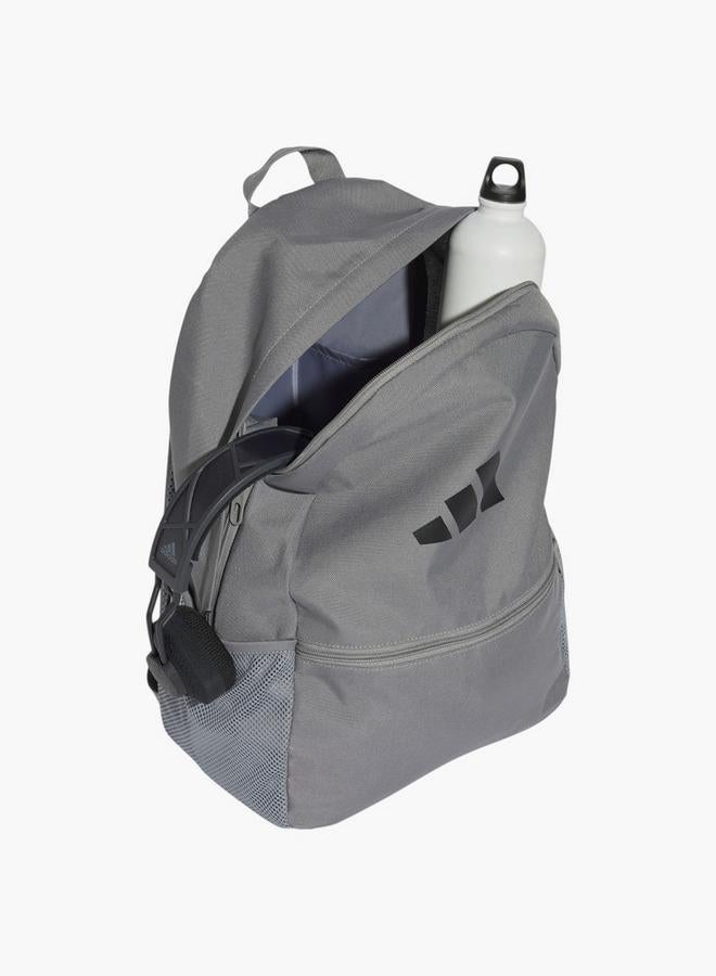 Adidas Logo Print School Backpack With Zip Closure And Pencil Pouch - Image 3