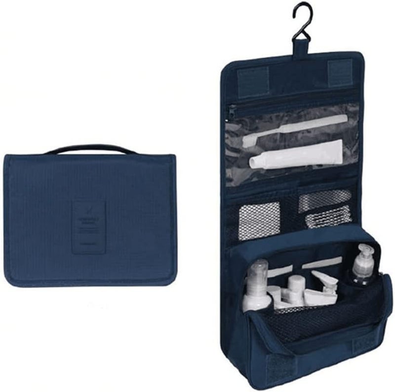 Goodern Travel Set Hanging Toiletry Bag - Waterproof, Pack-Flat Design, Blue - Image 1