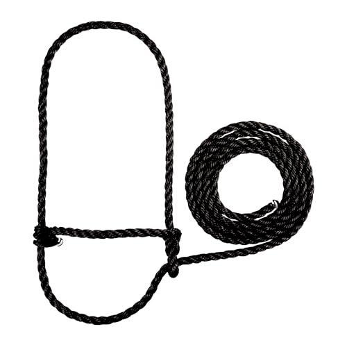 Weaver Leather Livestock Cattle Poly Rope Halter Black - Image 1