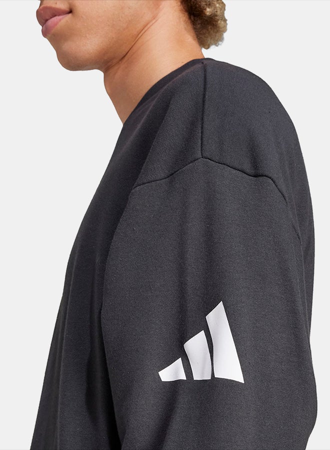 Adidas Essentials Loose Fit 3 Bar Logo Sweatshirt - Image 5