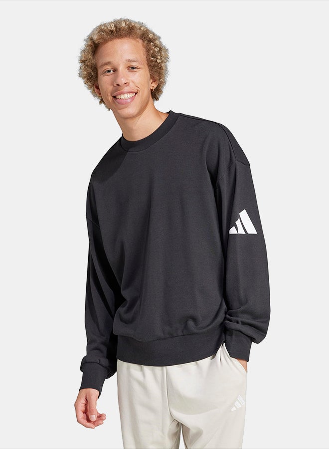 Adidas Essentials Loose Fit 3 Bar Logo Sweatshirt - Image 1