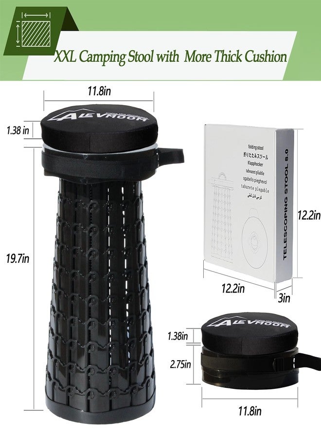 ALEVMOOM كرسي قابل للطي ALEVMOOM 2025 مطور بحجم XXL مع وسادة، أكثر متانة وارتفاع 19.7 بوصة، وعمق 11.8 بوصة، كرسي تلسكوبي قابل للتعديل وخفيف الوزن للتخييم والمشي لمسافات طويلة والشواء، يتحمل وزنًا يصل إلى 1000 رطل - Image 4