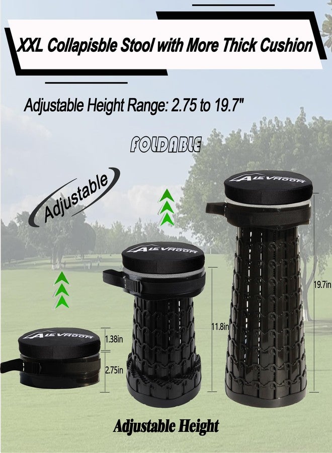 ALEVMOOM كرسي قابل للطي ALEVMOOM 2025 مطور بحجم XXL مع وسادة، أكثر متانة وارتفاع 19.7 بوصة، وعمق 11.8 بوصة، كرسي تلسكوبي قابل للتعديل وخفيف الوزن للتخييم والمشي لمسافات طويلة والشواء، يتحمل وزنًا يصل إلى 1000 رطل - Image 2