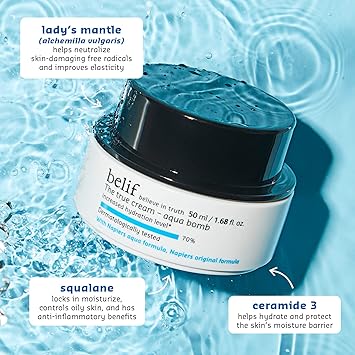 Belif the True Cream Aqua Bomb 50 ml Moisturising Cream for Combination with Oily Skin Face Cream Hydration Clean Beauty - Image 4