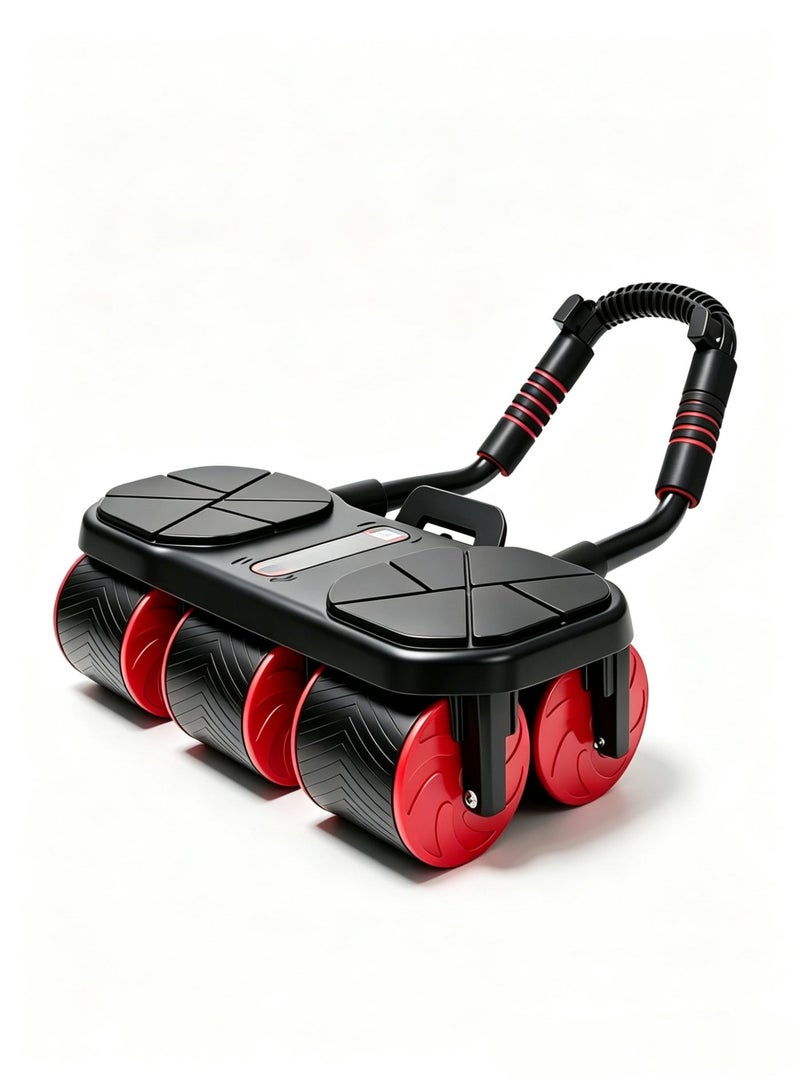 Ab Roller Wheel with Elbow Support, Automatic Rebound Abdominal Workout Equipment for Core Strength Training at Home - Image 2
