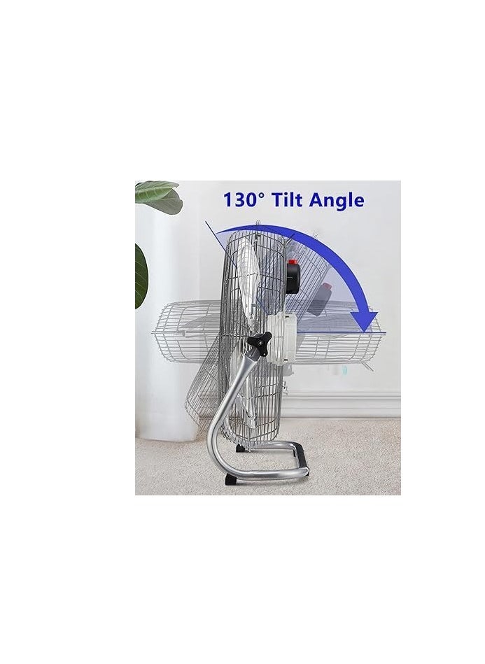 Shard Metal floor fan,14 Inch High Velocity Cooling Fan,3 Speed High Speed Blades,Adjustable Tilt, for Garage, Office, Shop,Gym, Home, Bedroom Outdoor/Indoor (14 Inch)  - Image 3