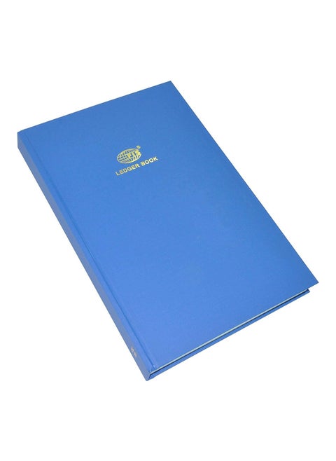 FIS Ledger Book, Azure Laid Ledger Paper, FS (210 x 330 mm) Size, 4 Quire - FSACLDC4Q73