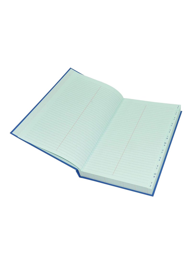 FIS - FIS Ledger Book, Azure Laid Ledger Paper, FS (210 x 330 mm) Size, 4 Quire - FSACLDC4Q73 - Image 1