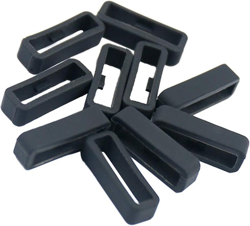 klarako 10Pcs Rubber Watch Strap Loops Black Replacement Watch Bands Keeper Holder Retainer for Garmin Fenix 5/5s/5x Series - Image 4