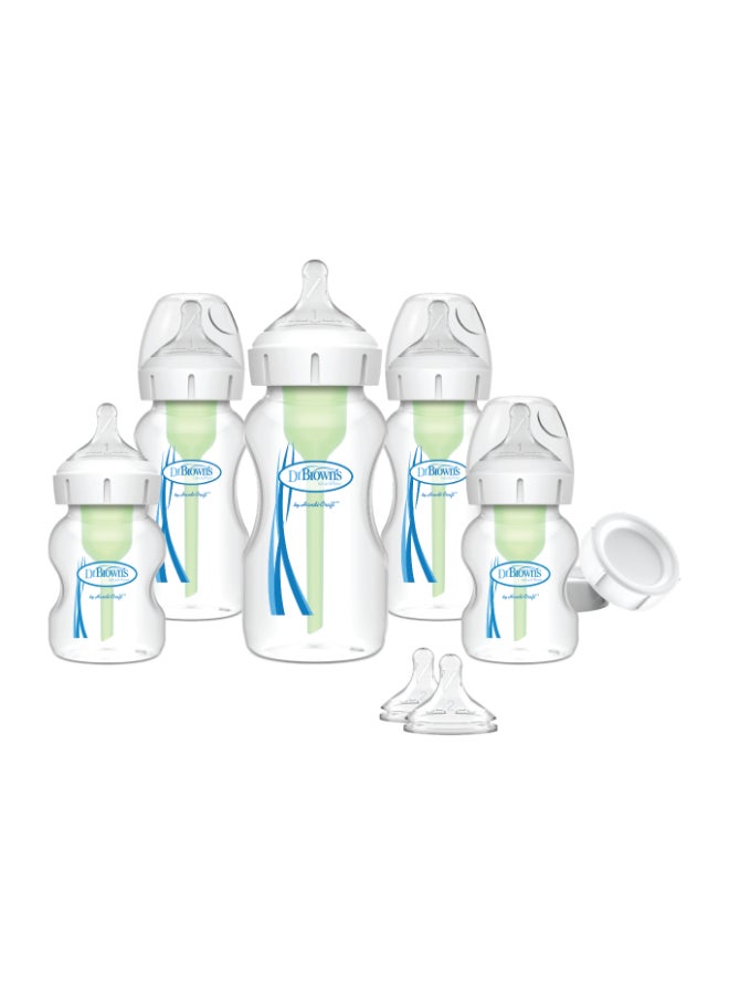 Dr. Brown’s Pp W-N Anti-Colic Options+ Newborn Feeding Set (2X150 Ml & 3X270 Ml Bottles, 2Xl2 Nipples, 2 Storage Caps, 3 Cleaning Brushes) - Image 1