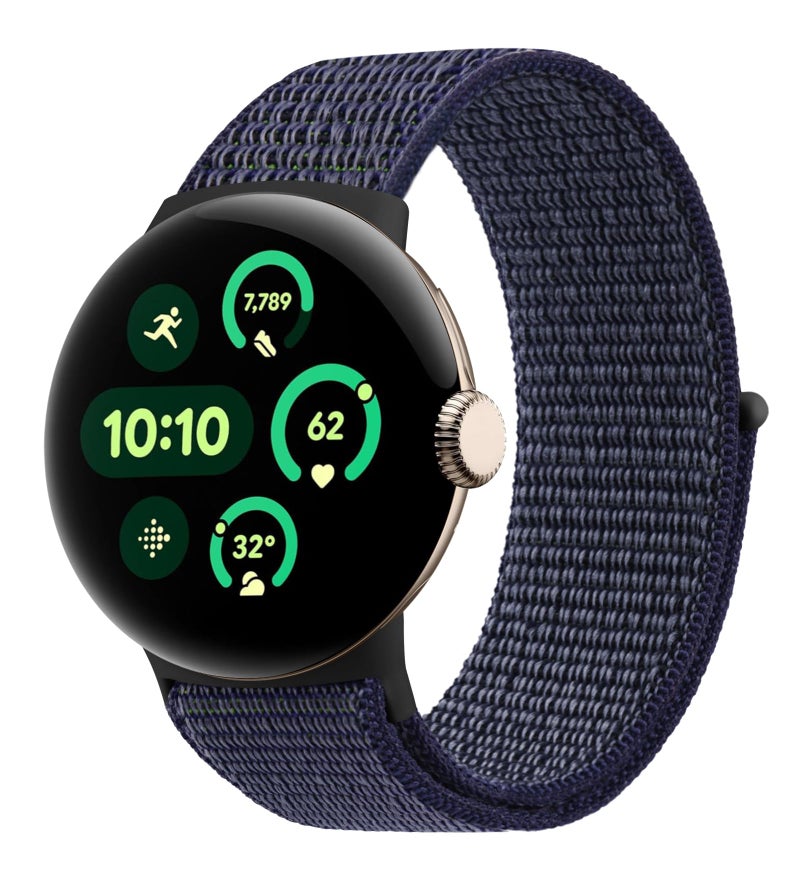 Meliya Nylon Sport Loop Band for Google Pixel Watch 3/2/1, Dark Grey, One Size - Image 2