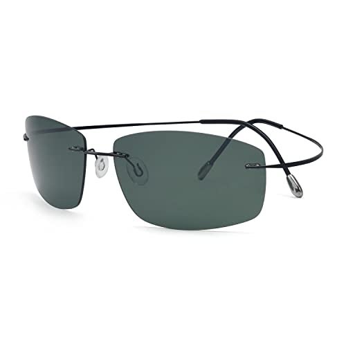 Eyekepper Rimless Titanium Frame Polarized Sunglasses G15 Lens - Image 1