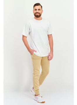 CROSSHATCH Men Regular Fit Brand Logo Jogger Pants, Khaki  - Image 3