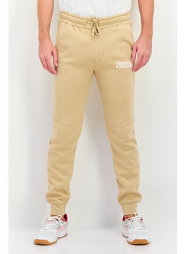 CROSSHATCH Men Regular Fit Brand Logo Jogger Pants, Khaki  - Image 1