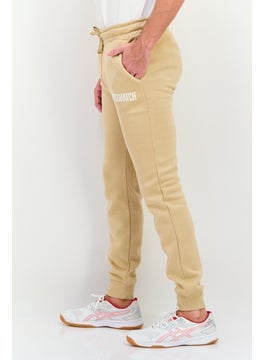 CROSSHATCH Men Regular Fit Brand Logo Jogger Pants, Khaki  - Image 2