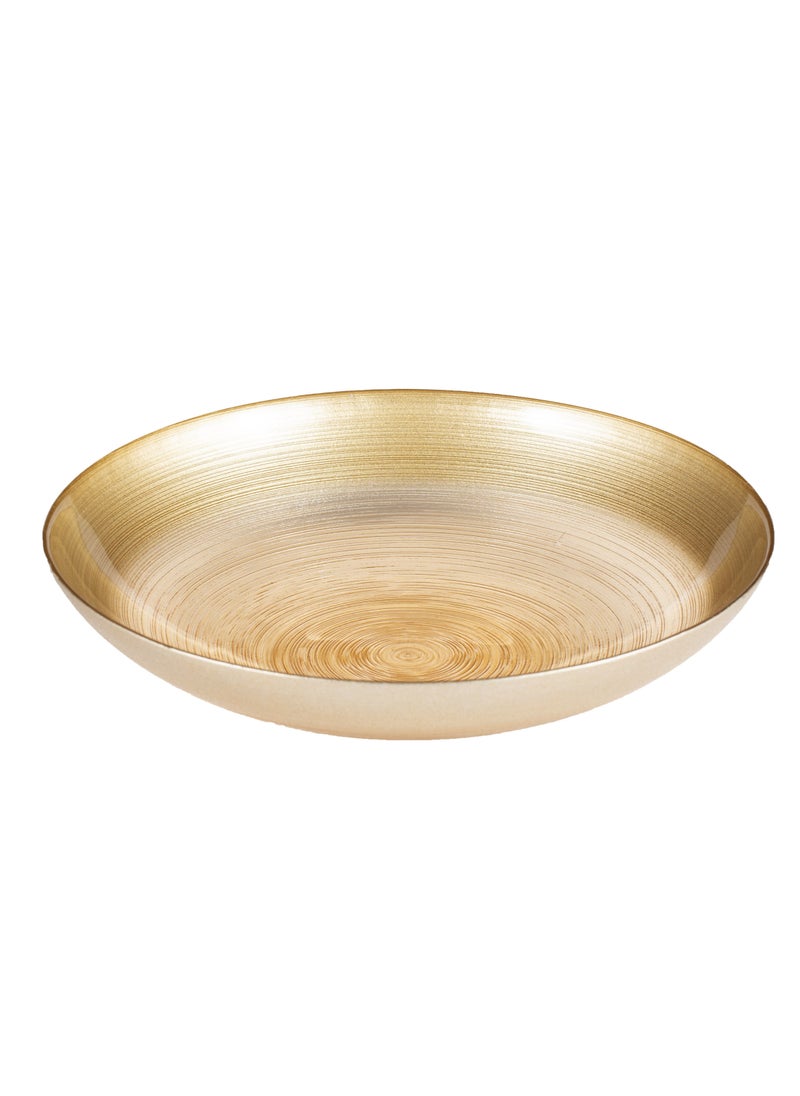 Hic Deep glass serving plate 30 cm gold color 