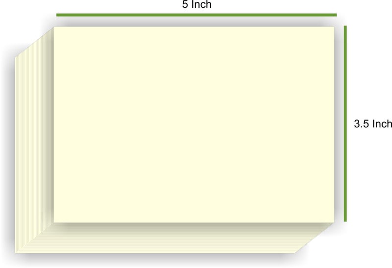 IMPRINT Off White/Creamy Card Stock, Index Cards 3.5" x 5", 140 GSM Thickness 50 in This Package - Image 2