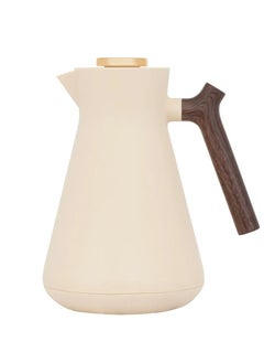 Alsaif Gallery Everest Amada Thermos 1 Liter Beige With Wooden Handle  - Image 2