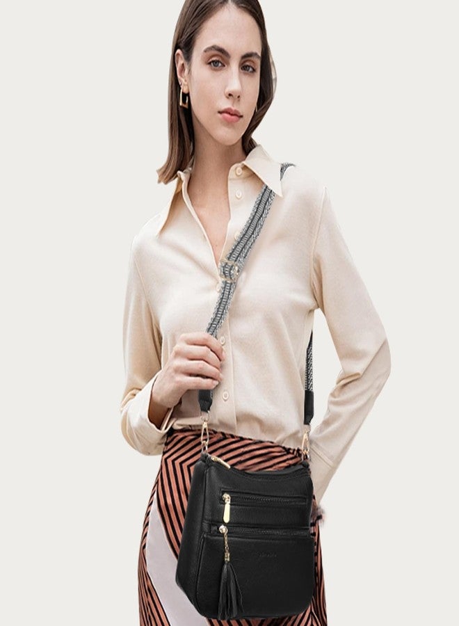 SENDEFN Crossbody Bags for Women Leather Cross Body Purses with Shoulder Strap Shoulder Handbags Wallet for Travel - Image 2