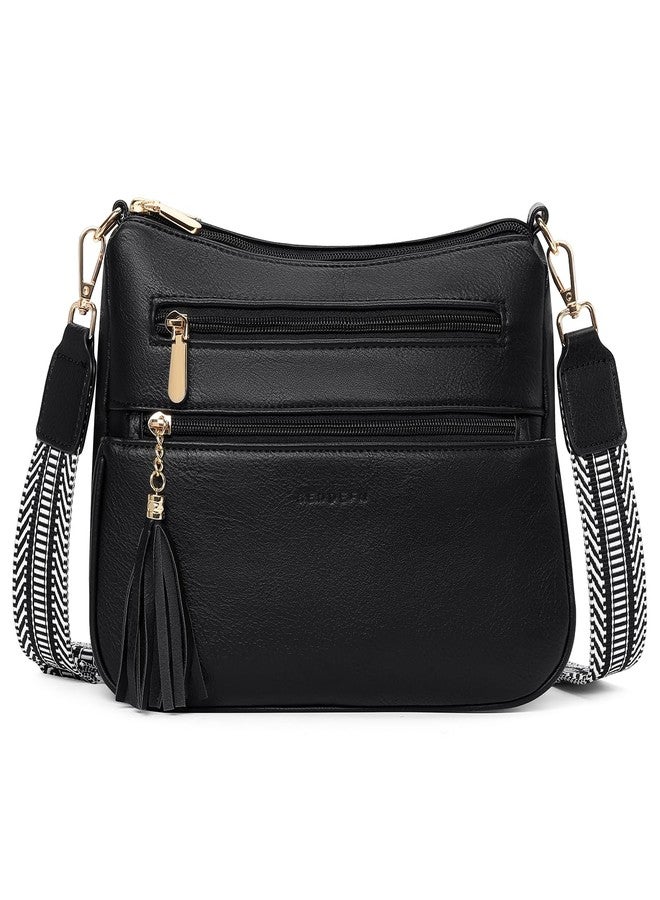 SENDEFN Crossbody Bags for Women Leather Cross Body Purses with Shoulder Strap Shoulder Handbags Wallet for Travel - Image 1
