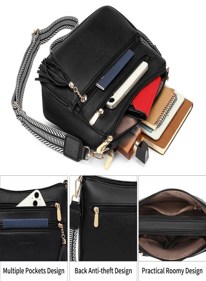 SENDEFN Crossbody Bags for Women Leather Cross Body Purses with Shoulder Strap Shoulder Handbags Wallet for Travel - Image 3