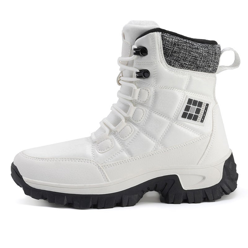 Hiking Shoes Couple Model Outdoor Snow Boots Thickeneded Velvet Cotton Shoes Warm Men'S And Women'S Ski Boots - Image 1