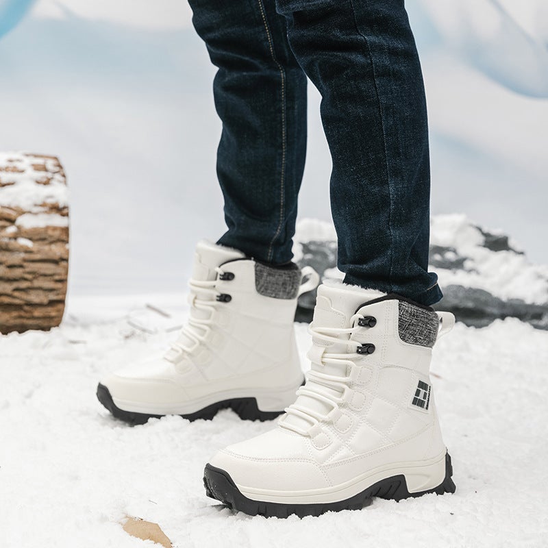 Hiking Shoes Couple Model Outdoor Snow Boots Thickeneded Velvet Cotton Shoes Warm Men'S And Women'S Ski Boots - Image 3