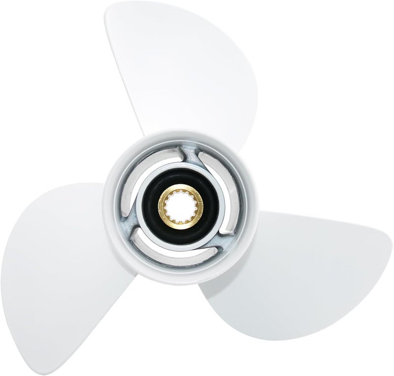CAPTAIN Outboard Propeller for Yamaha 115 T50 T60 70 75 80 85 90 100 130 HP Engines, 15 Spline Tooth, 3-Blade Aluminum Propeller - Image 4