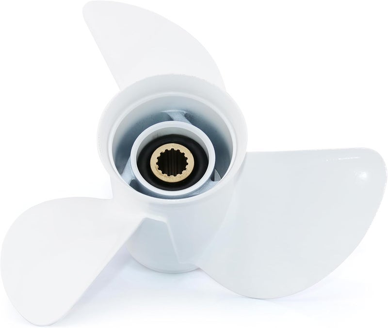 CAPTAIN Outboard Propeller for Yamaha 115 T50 T60 70 75 80 85 90 100 130 HP Engines, 15 Spline Tooth, 3-Blade Aluminum Propeller - Image 1