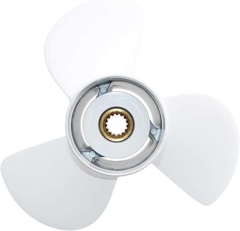 CAPTAIN Outboard Propeller for Yamaha 115 T50 T60 70 75 80 85 90 100 130 HP Engines, 15 Spline Tooth, 3-Blade Aluminum Propeller - Image 5