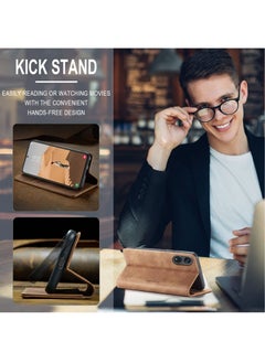CaseMe Case Suitable for OPPO Reno 8T 5G PU Leather Case Hidden Bracket Magnetic Adsorption Flip Wallet Cover  - Image 4