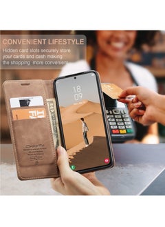 CaseMe Case Suitable for OPPO Reno 8T 5G PU Leather Case Hidden Bracket Magnetic Adsorption Flip Wallet Cover  - Image 2