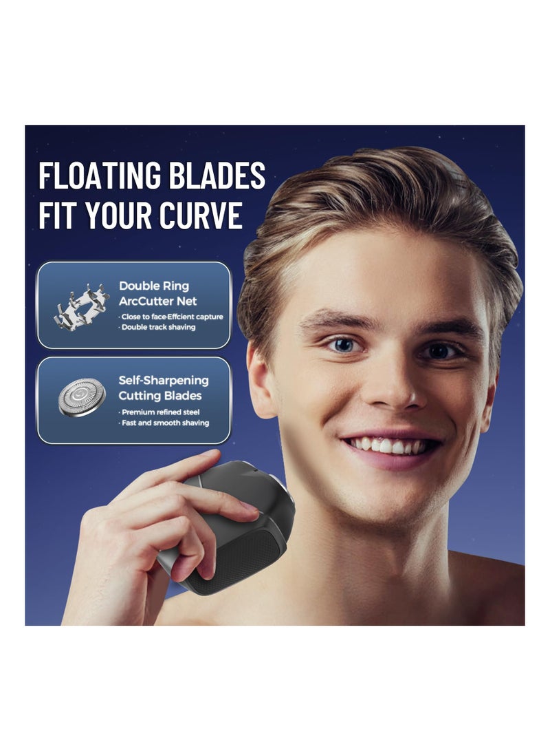Mini Electric Shaver for Men Face, Portable Travel Shaver Pocket Electric Razor Type C Shaver Small Electric Razor Waterproof  Washable Portable Razor Mini USB Shaver for Home,Car,Travel,Gift - Image 5