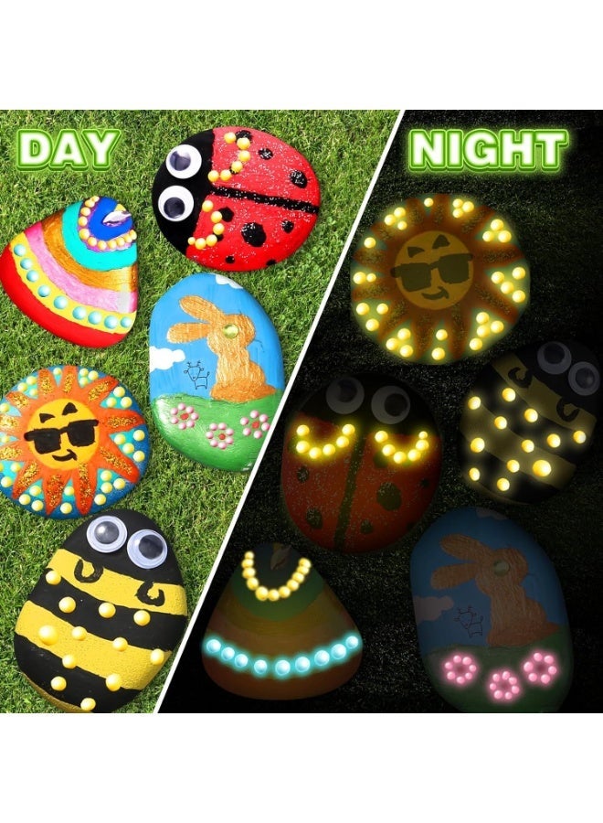 Moonmen Rock Painting Kit- Glow in The Dark Rock Kit, Arts and Crafts for Kids Ages 6-12, Art Supplies Toy, Kids Craft Paint Kits, Arts & Crafts for Boys Girls Birthday Party Gift Toy - Image 3