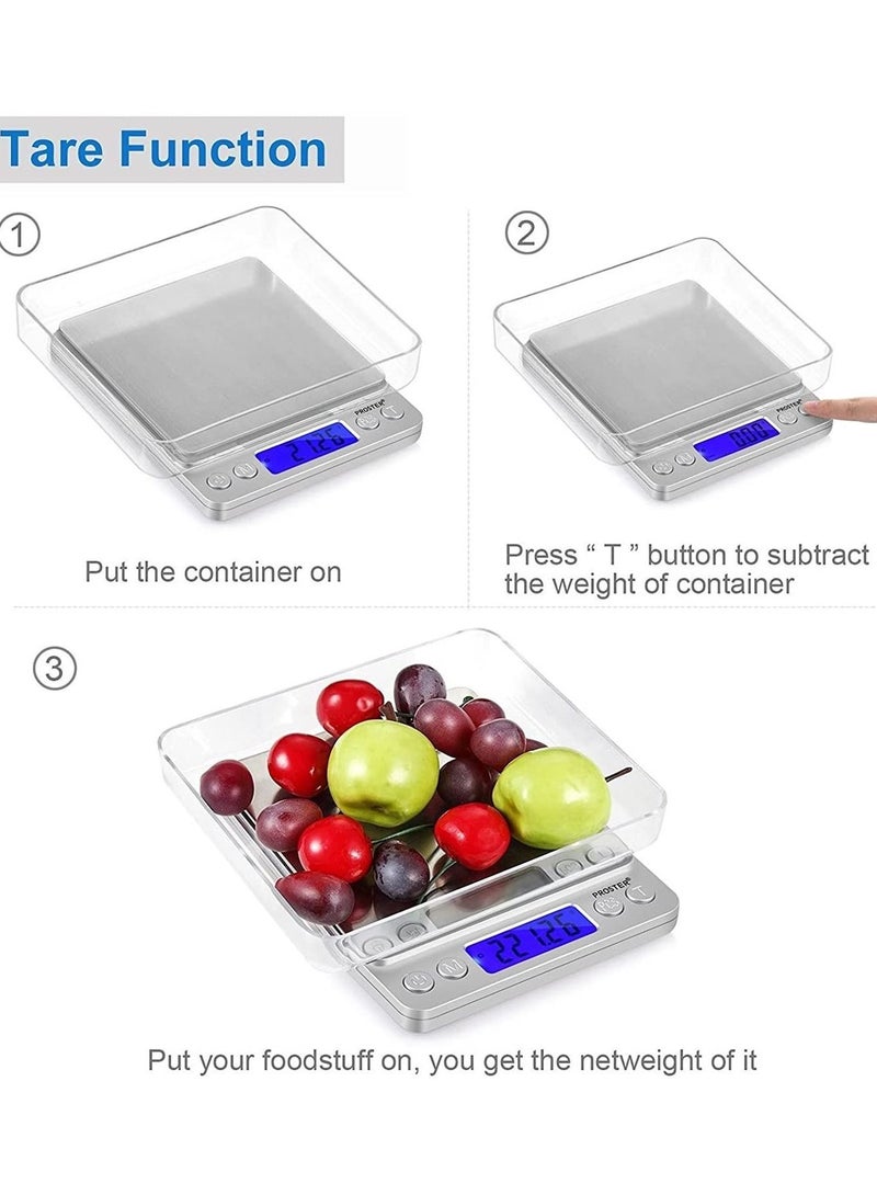 3000g/0.1g Mini Digital Scale Portable LCD Electronic Scale Jewelry Weighing Scale - Image 3